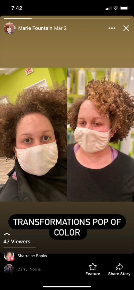 Curly Hair Custom Color