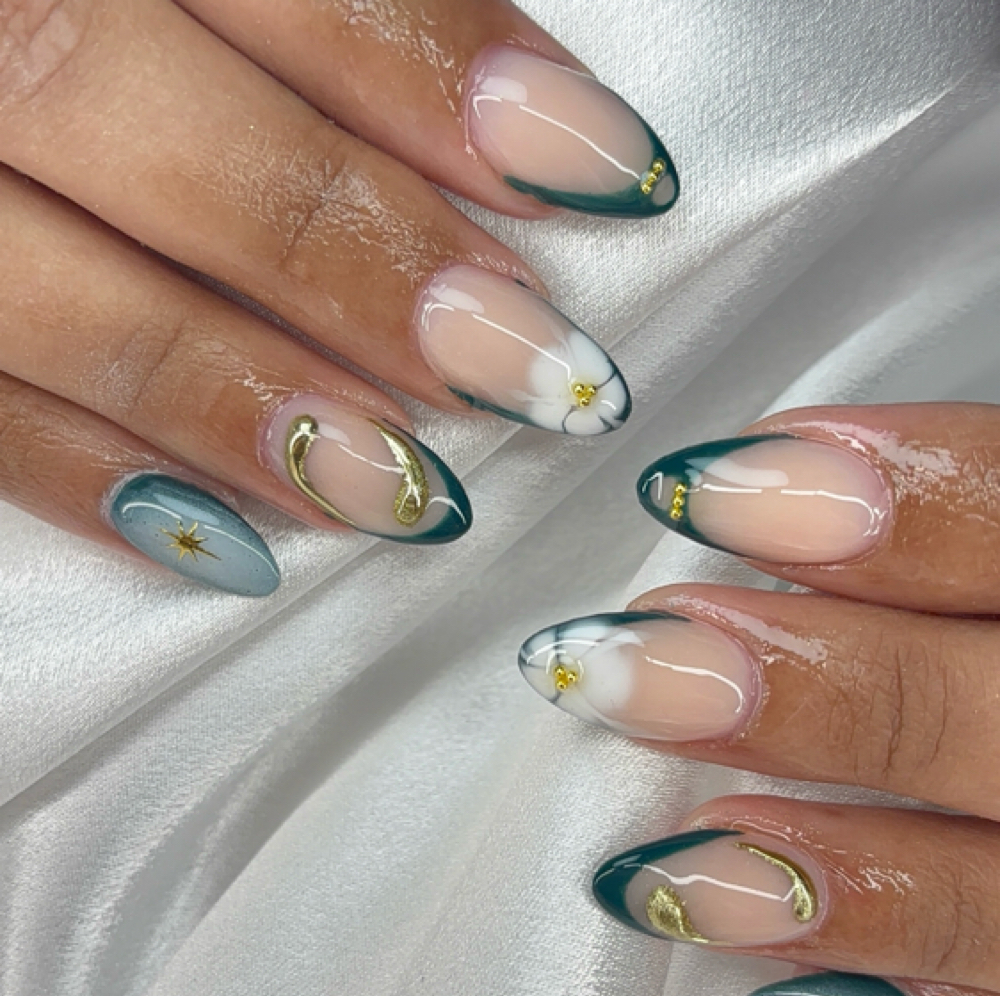 Gel X (3 Finger Custom Design) at JaysNails in Roselle, NJ