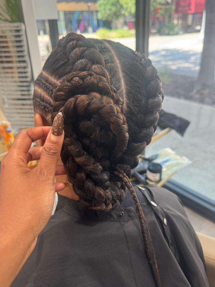 2 feeding Cornrows at Beauty By Mombo in Austin, TX