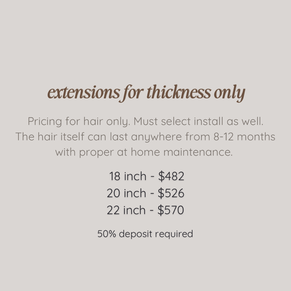 Extensions For Thickness Only