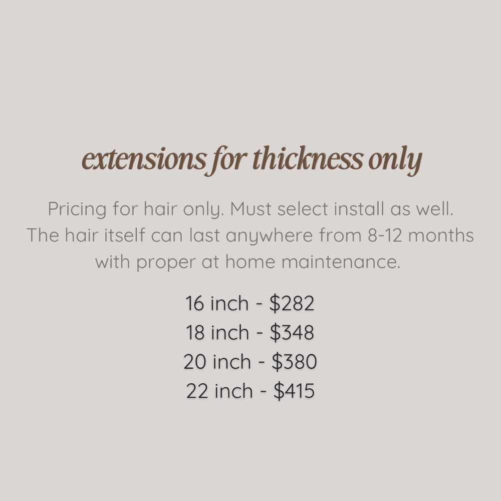 Extensions For Thickness Only