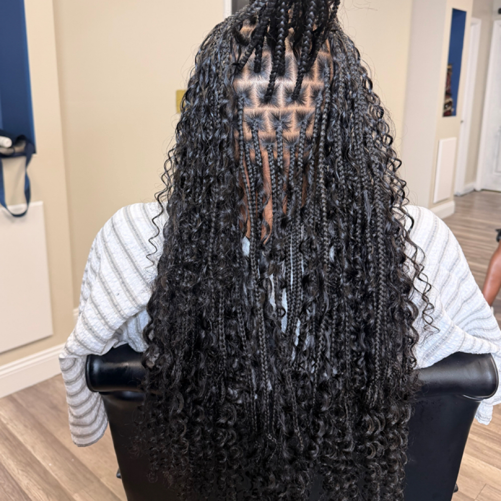 Smedium Boho Box Braids at My HandsofGrace in Clinton Township, MI