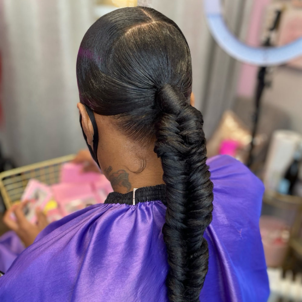 Pretty Ponytail w/ Braid at Styles By Kye in Chicago, IL