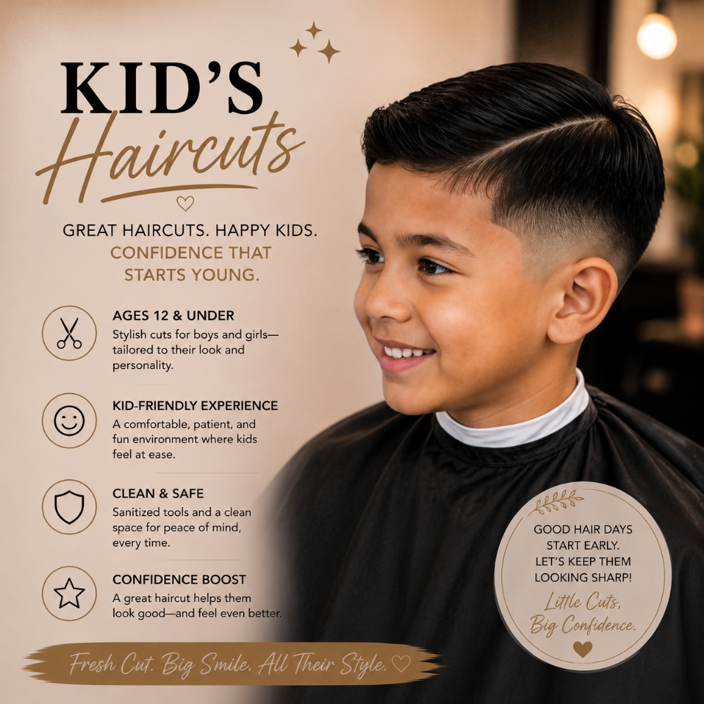 Kid's Cuts (12 & under) at Regina's Hair & Nail Studio in Corning, CA