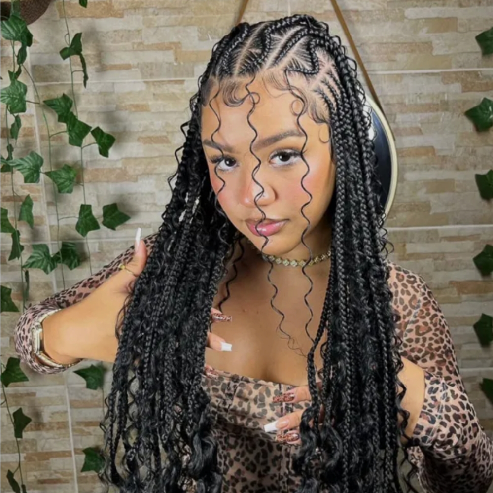 Fulani Braid at Vicky's Hairbraiding in Frederick, MD