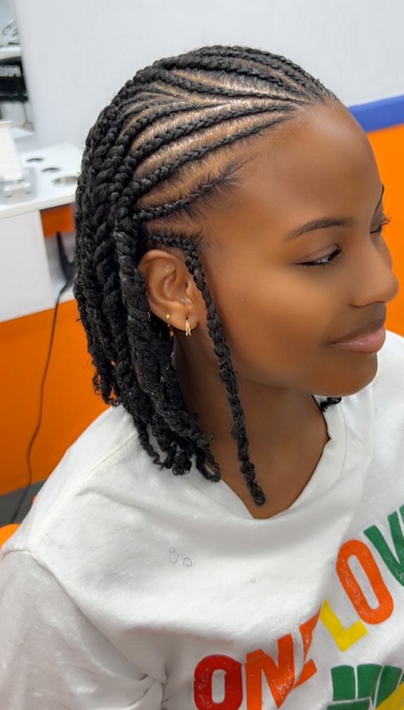 Fulani Braids with Two-Strand Twist