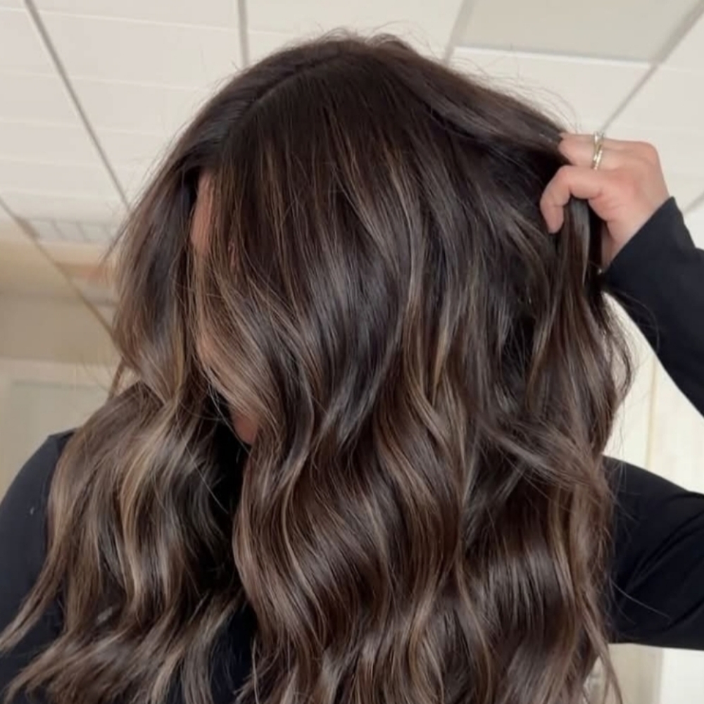 Dimensional Lived-In Color + Blowout at Dreamcuts and Styles Hair Salon in Fulshear, TX