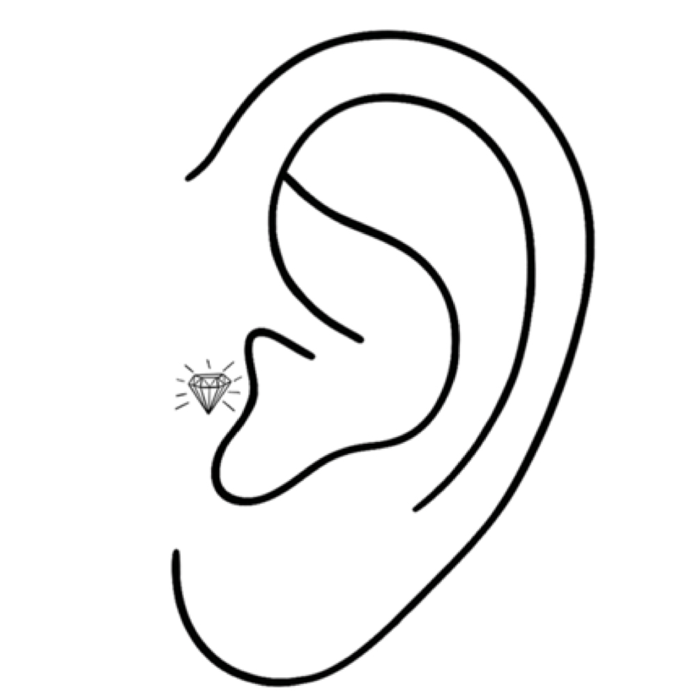 TRAGUS PIERCING at Golden Hour Cosmetic Tattoo & Piercing in Melbourne, FL