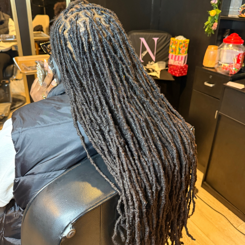 Long Locs (mid Back) at Nisha's Lab in lynn, MA
