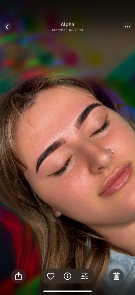 brow stain + wax at arched angels in Stewartsville, NJ