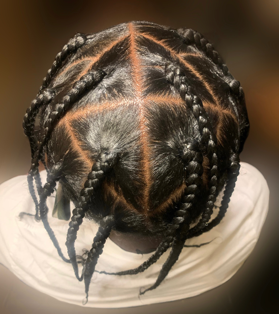 Natural Box Braids: Large