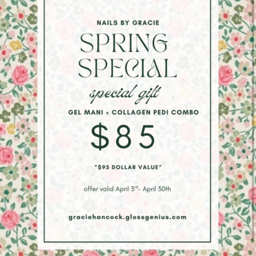 Spring Special Mani Pedi at Gracie Hancock in Spring City, TN