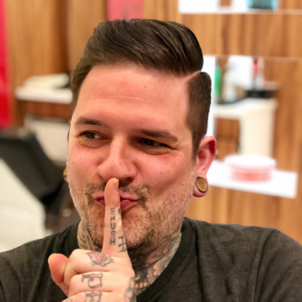 Mens Cut & Color (grey blend) at Hair Boss Studio in Newport Beach, CA