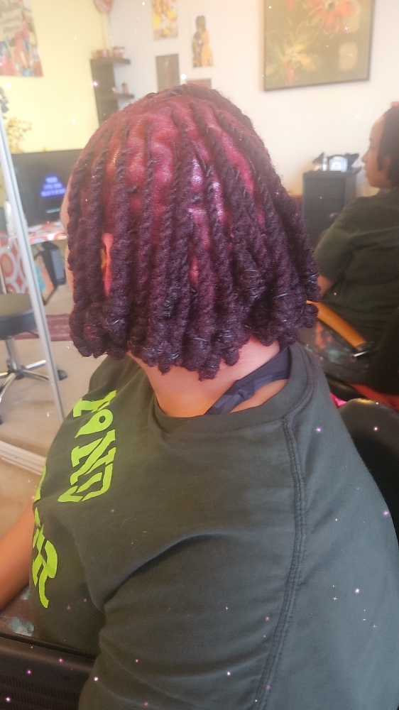 2 Strand Twist with Loc Knotts at NurishinSacredKnotts in Charlotte, NC
