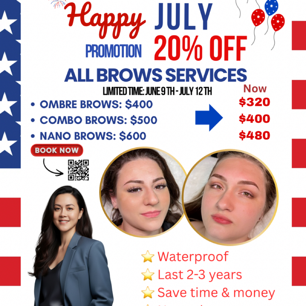 HAPPY JULY4 TH- OMBRE BROWS at Tek Guider LLC in Layton, UT
