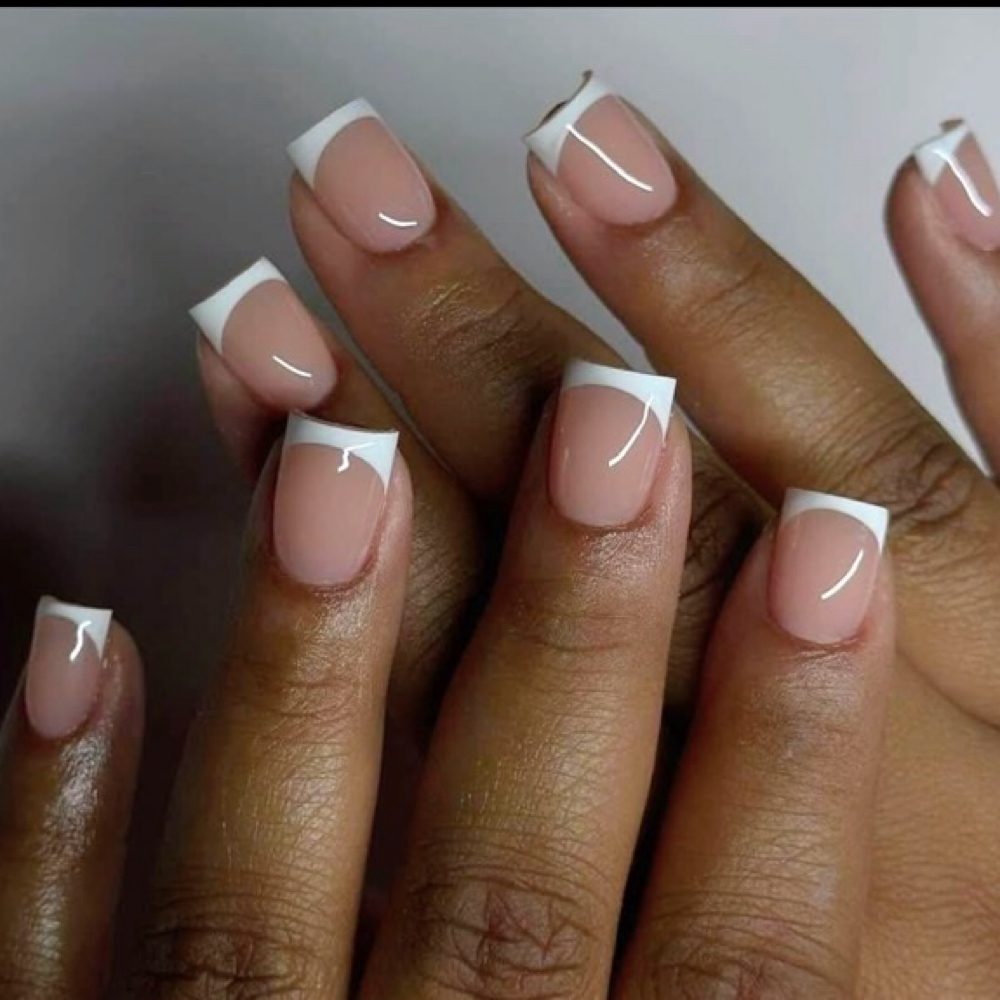 Short Frenchies/Old School at The Nail Experience in Swansea, IL