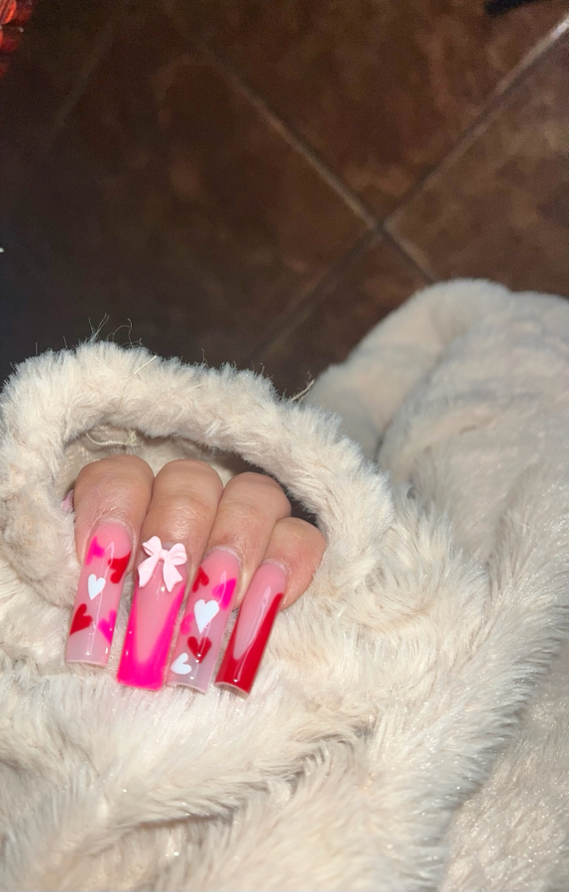 Long Valentines Nails