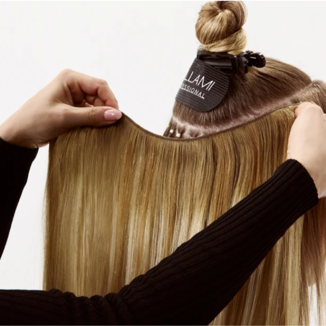 New Install – Weft Hand-Tied, 2 Row at Le Petit Salon in Arlington, VA