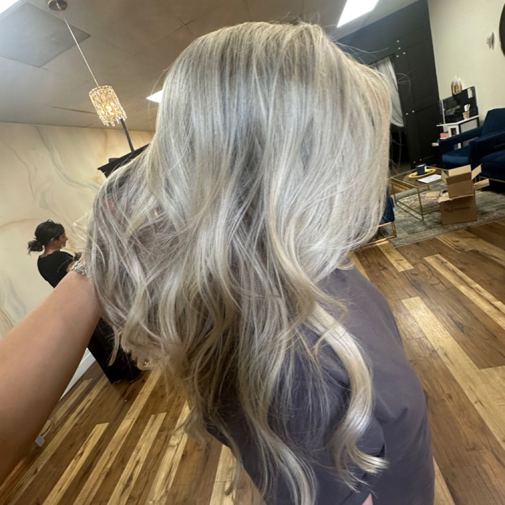 Full Touch UP Blonding + Blow Dry at HAVEN HAIR CO. in Hamilton, NJ
