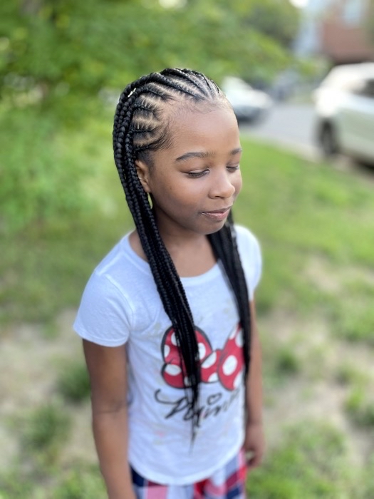 MEDIUM CORNROWS W/ EXTENSIONS at Amani Carter Glam Studio in Midlothian, VA