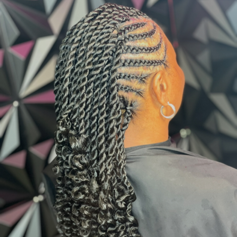 Mohawk Knotless Twist at TruGlam Stylist in Winston Salem, NC