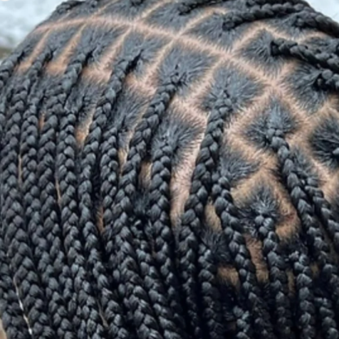 Small knotless braids at Boujae Beauty Bar in Philadelphia, PA