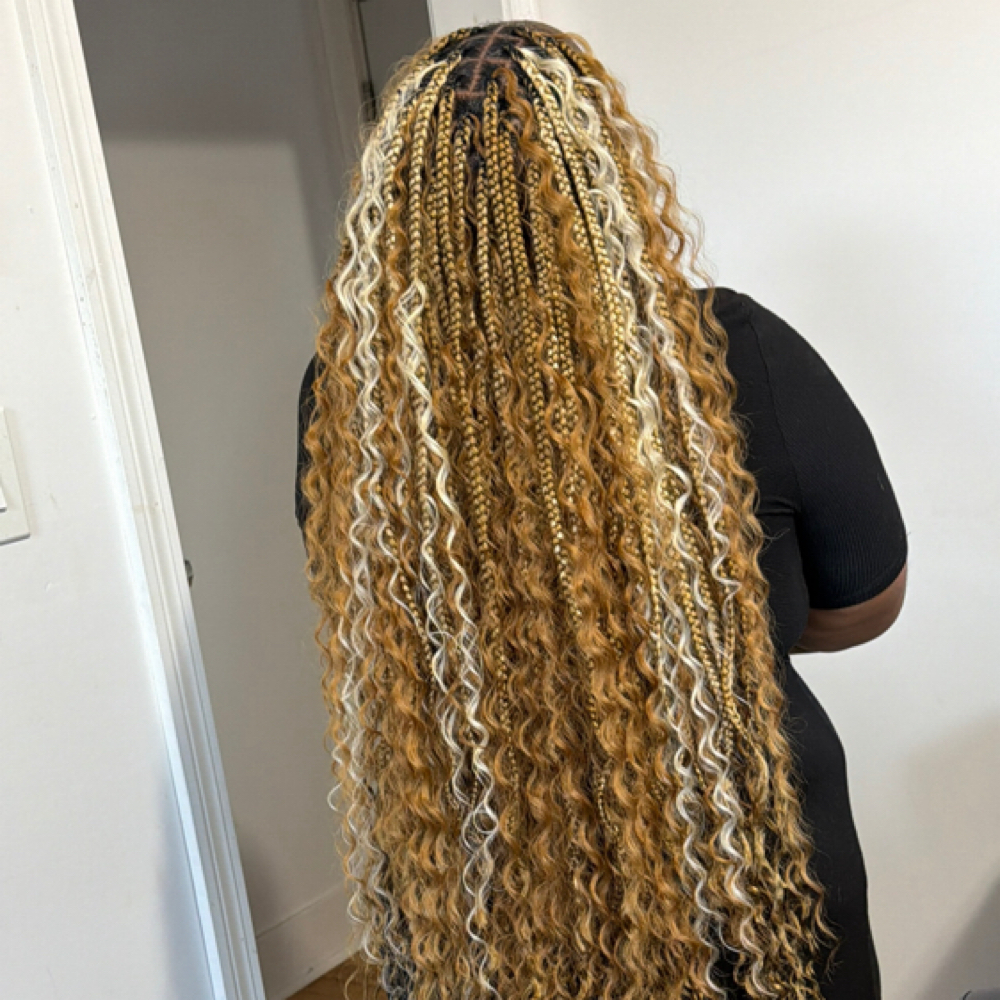 Medium Boho Waist Length at HairByQweenCoda in Bridgeport, CT