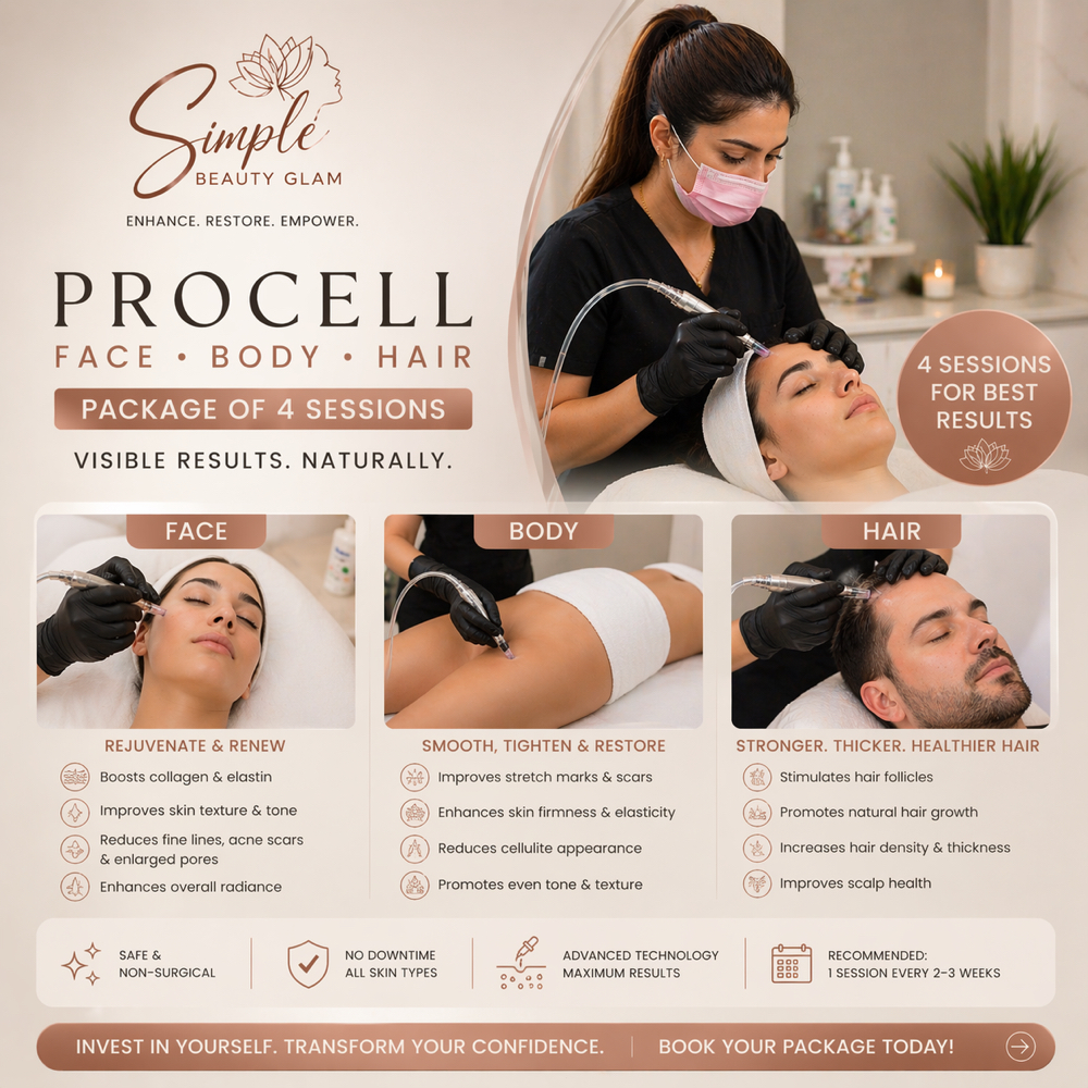 Procell Microchanneling 4-Pack at Simple Beauty Glam | 3D Areola & Procell Microchanneling in Apollo Beach, FL