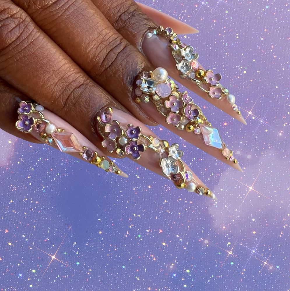 bling me out full set package at lovepeacenails in charlotte, NC