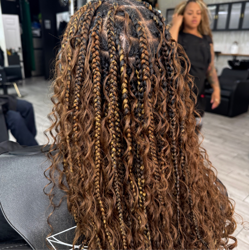 Bohemian Knotless at Curls Avenue Salon in Memphis, TN