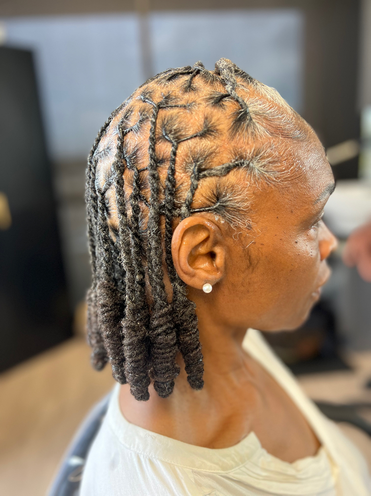 Loc Knot Bob  (no added Hair)