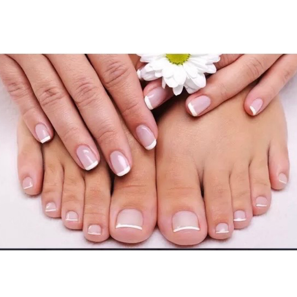 Gel Mani French & Gel Pedi French at Lombard Nail Spa in San Francisco, CA