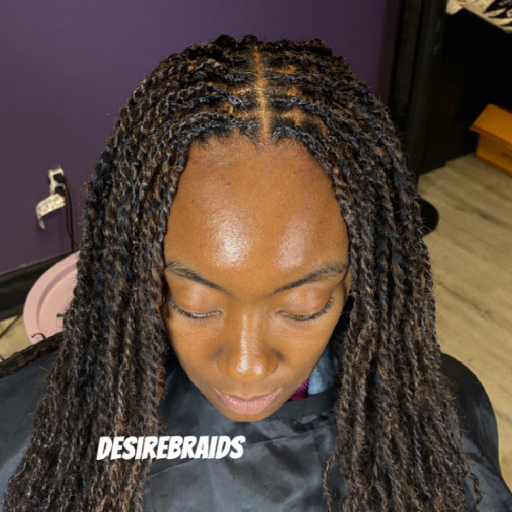 Mini Twist (Hair Added) at Desire Braids in Wichita, KS