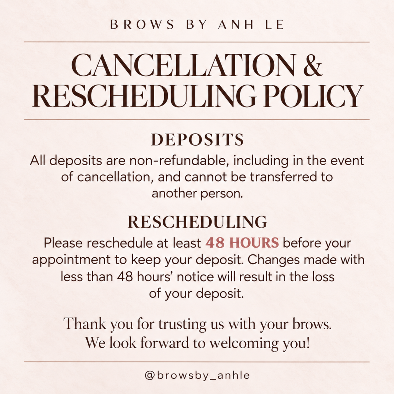 DON’T BOOK THIS ( NOT A SERVICE ) at Brows By Anh Le in Anaheim, CA
