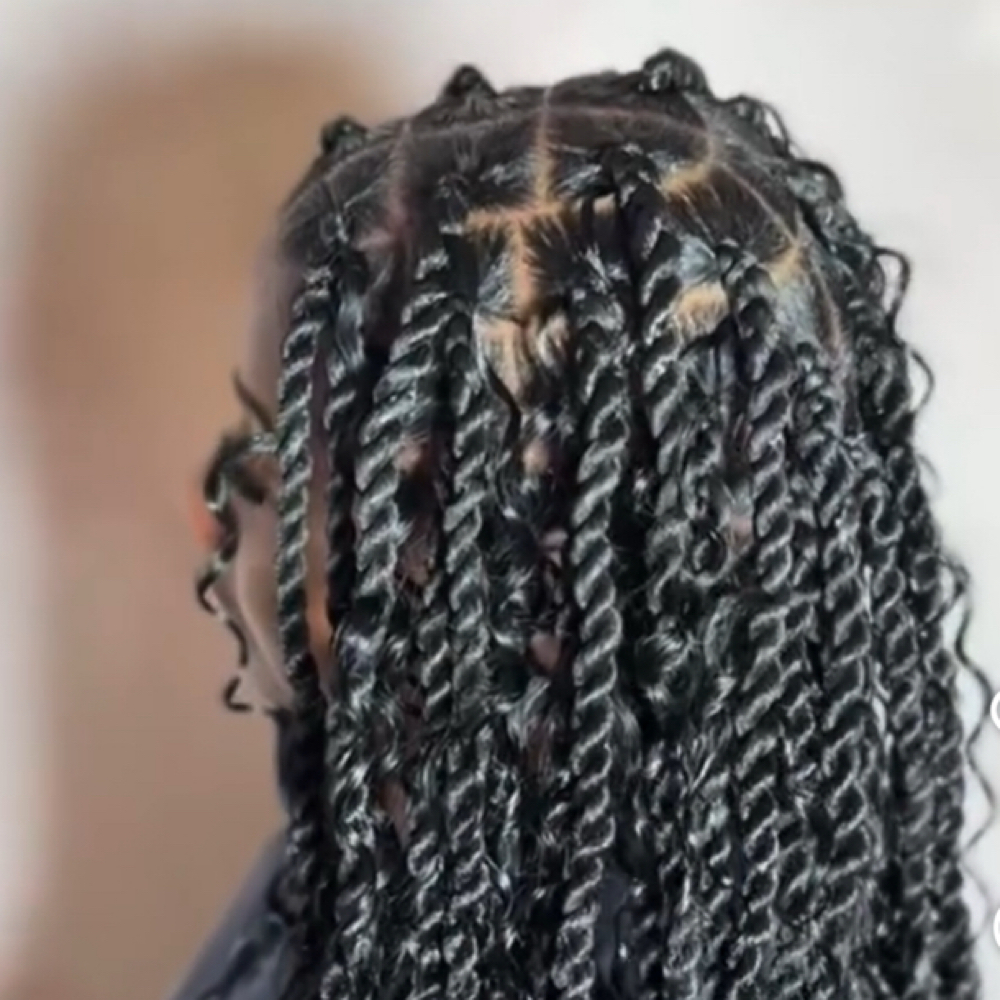 Knotless Braids + Twist at Luxury Hair Care By Ajia Key✨Luxury Experience. Exceptional Results✨ in Buffalo, NY