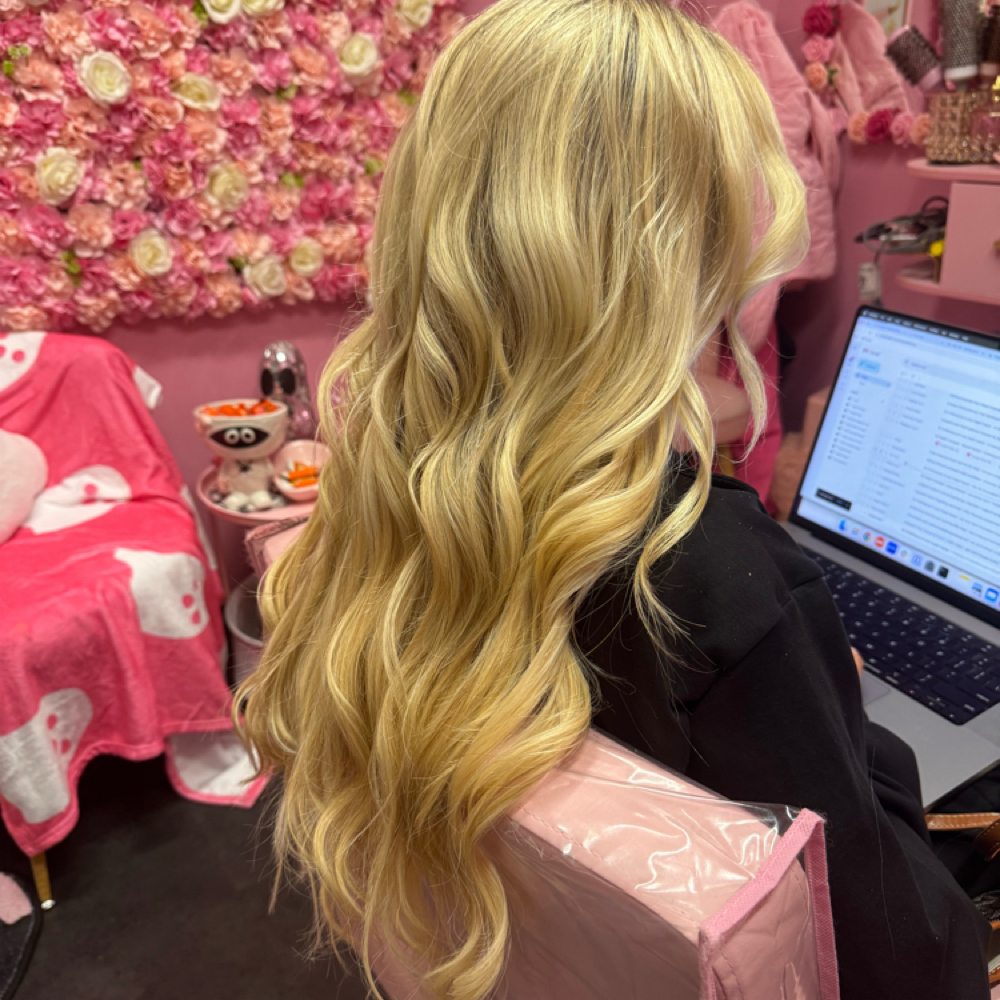 BLOWOUT+SCALP SCRUB+SHINE GLOSS π at DINADOESGLAM in Philadelphia, PA