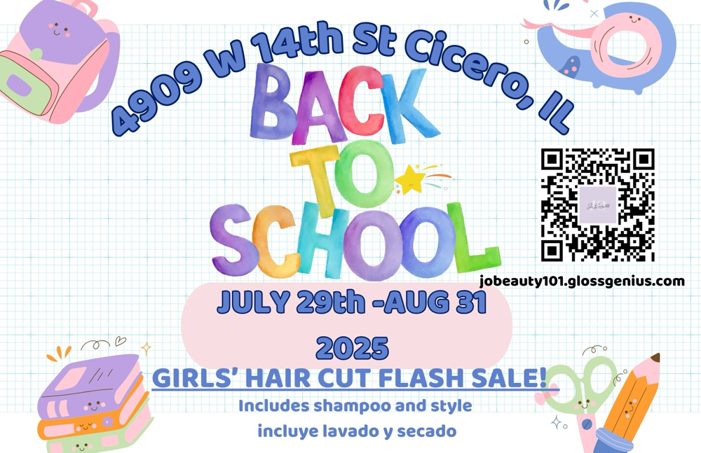 Back2School PROMO at JoBeauty101 in Cicero, IL