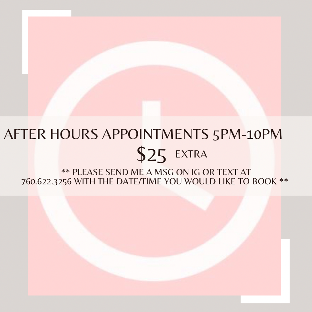 After Hours Apts 5pm-10pm