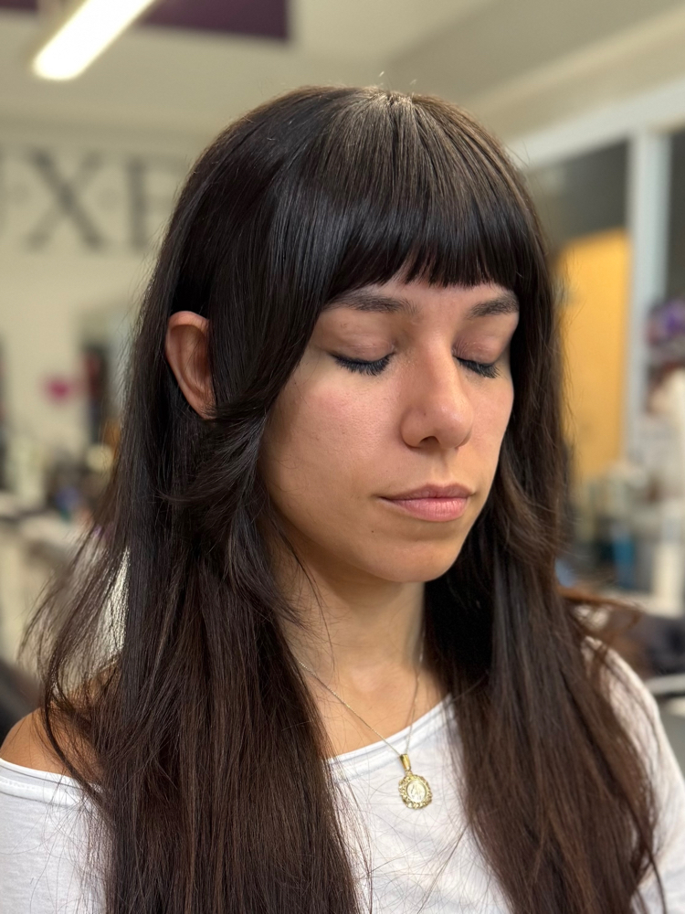 Bang Trim at Hair By Adrii Santos in Miami, FL