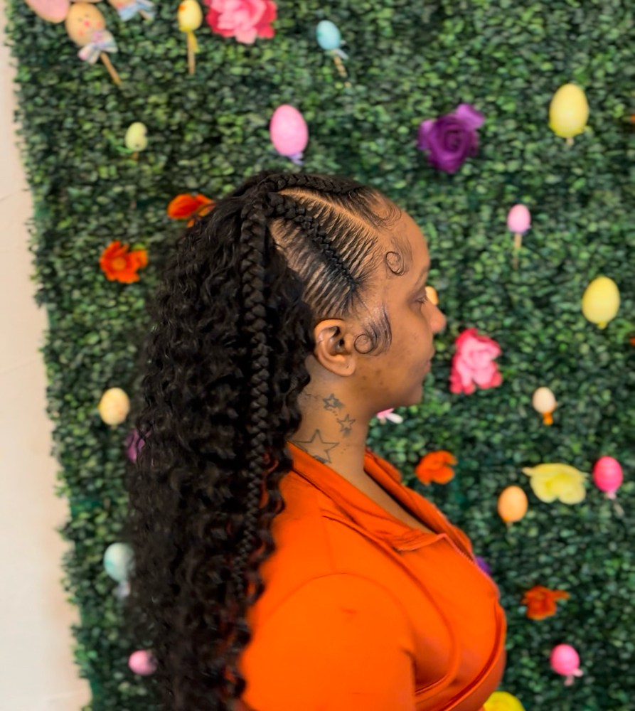 Feed In Braids w/Quick weave