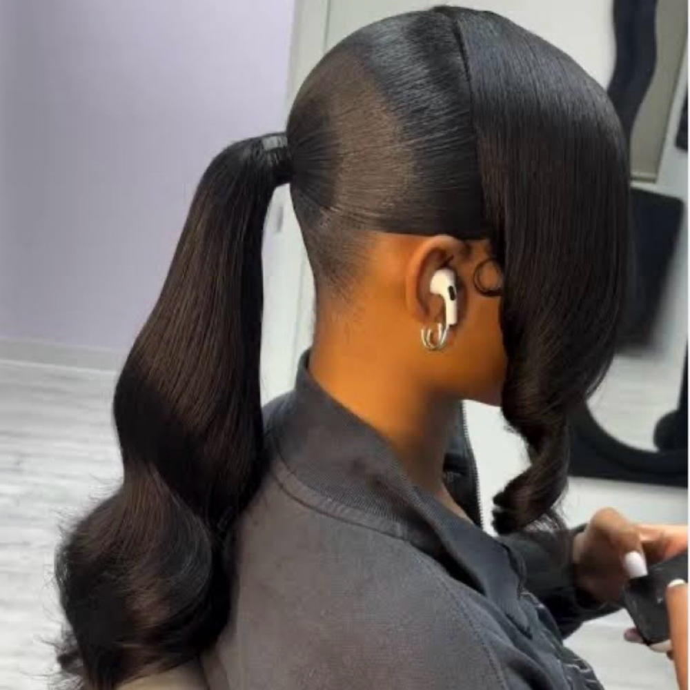 𝒮𝓁𝑒𝑒𝓀 Ponytail at Goddess Crown Hair By Cherice in Verona, PA