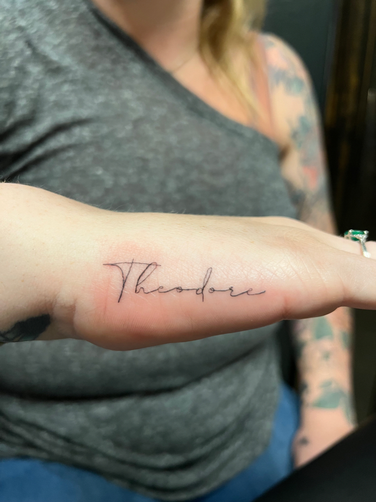 Script Tattoo One Word