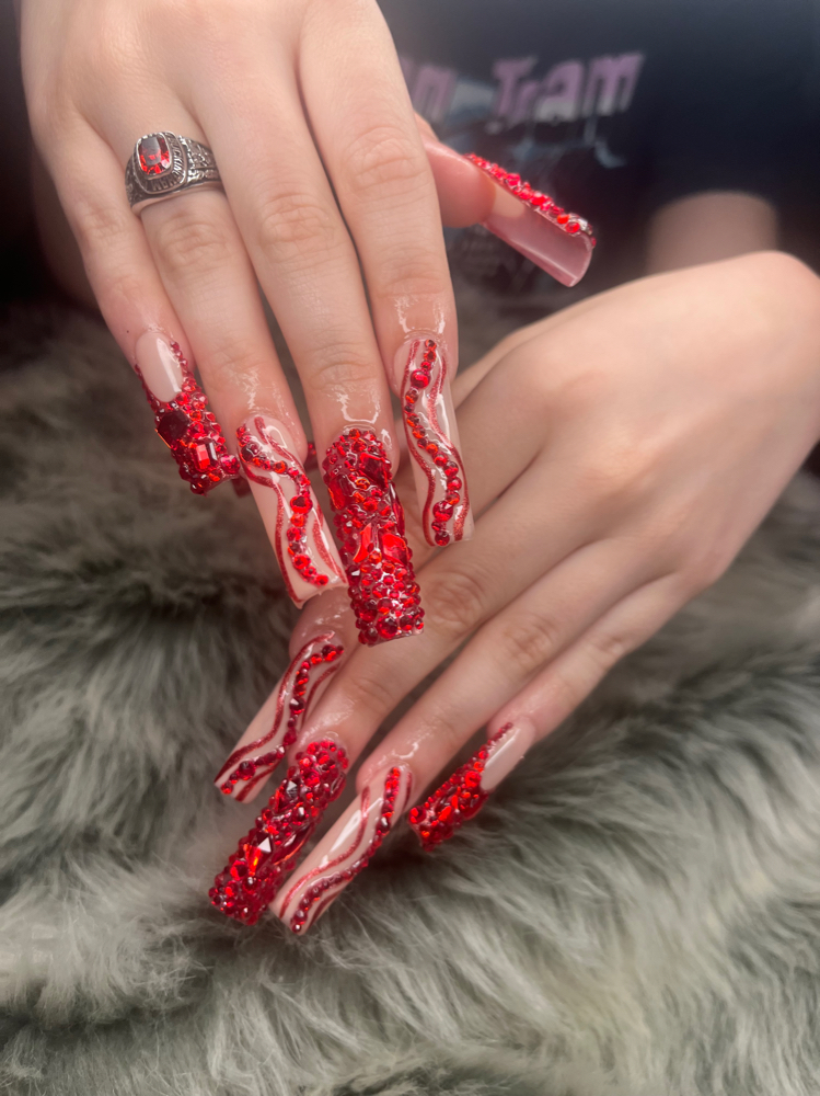 Acrylic Full Set (X-Long) at Heavenly Hair & Nail Spalon in Wingina, VA