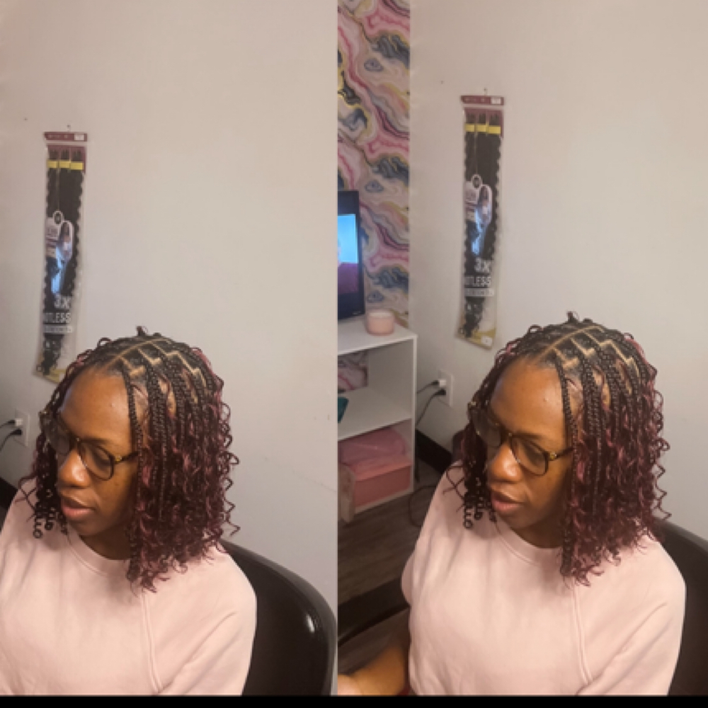 Medium Knotless Boho Bob at Braids By Nasia in Tempe, AZ