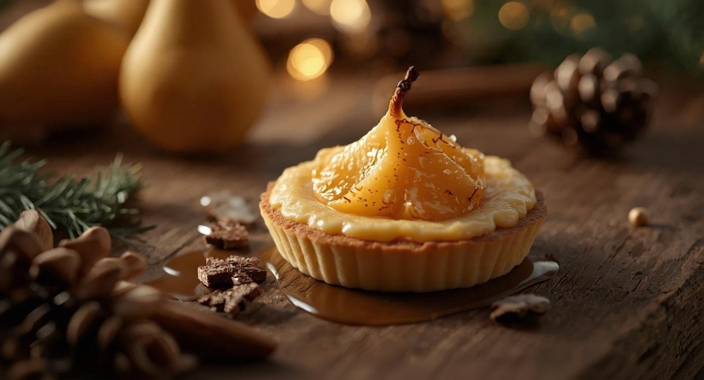 Spiced Pear &Honey Glazed Tartlette