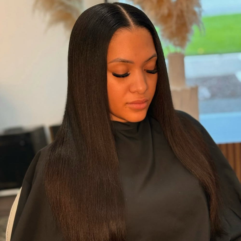 Tape-Ins Install/Thermal Style at karina williams hair in Long Beach, CA