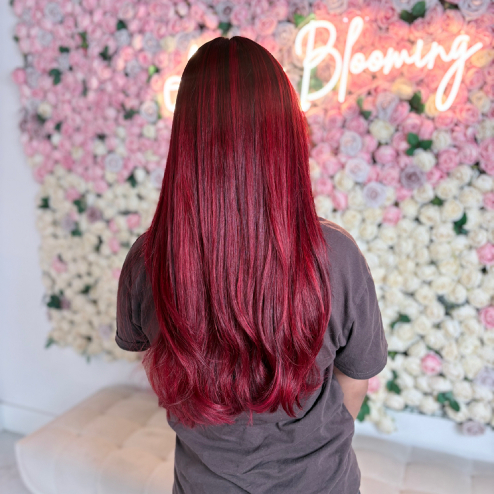 Custom Color at Rhinestone Revival hair co. in Farmersville, TX