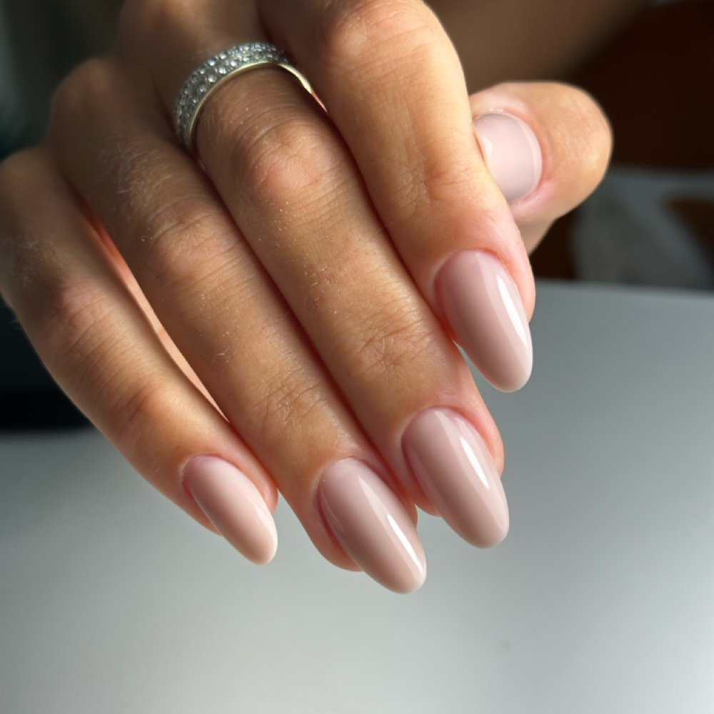 Russian Mani Hard Gel(short/medium) at Nuova Nail Studio in Miami Beach, FL