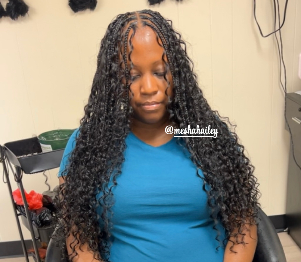 Medium Human Hair Standard Knotless