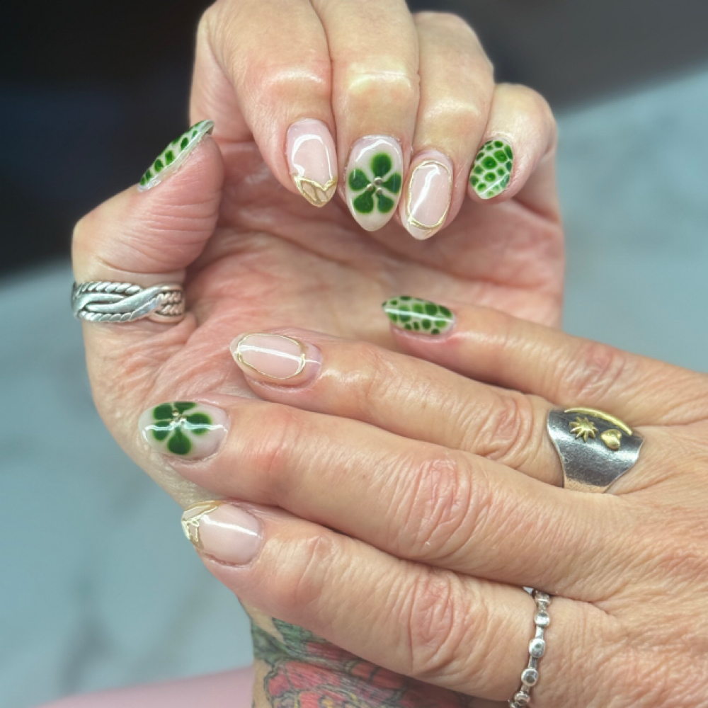 Builder Gel Overlay-Full Design at Beaux Cheveux in Halifax, PA